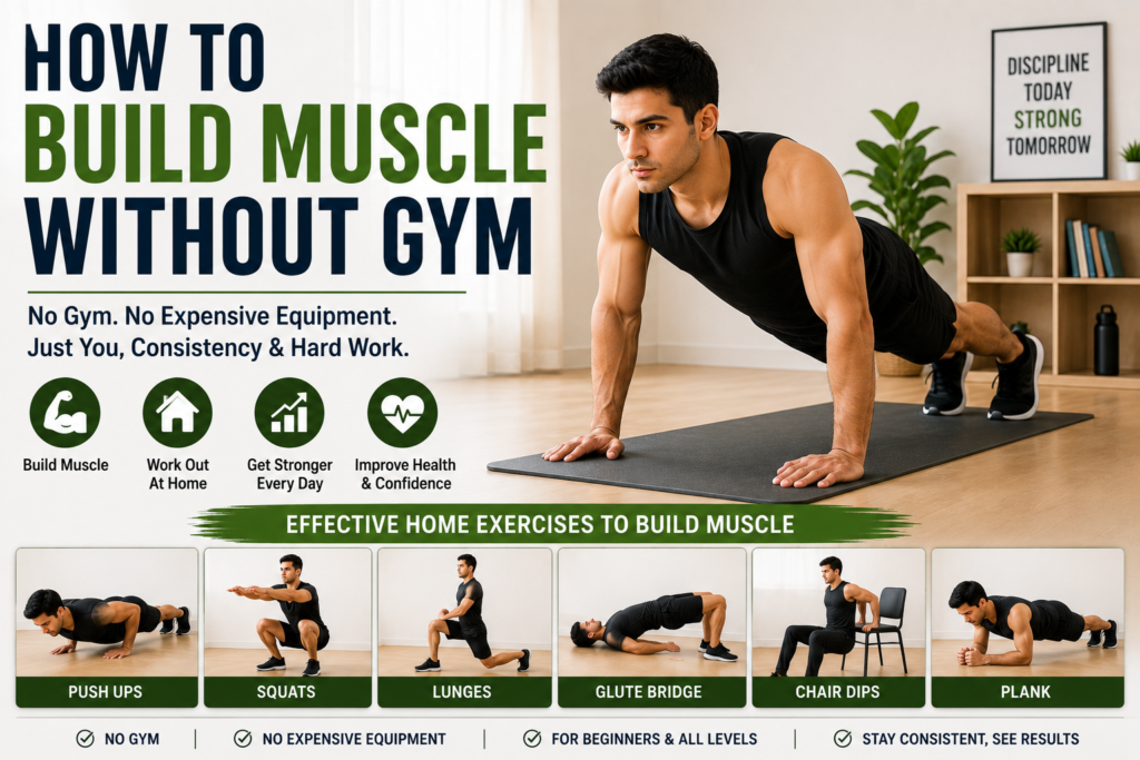 How to Build Muscle Without Gym